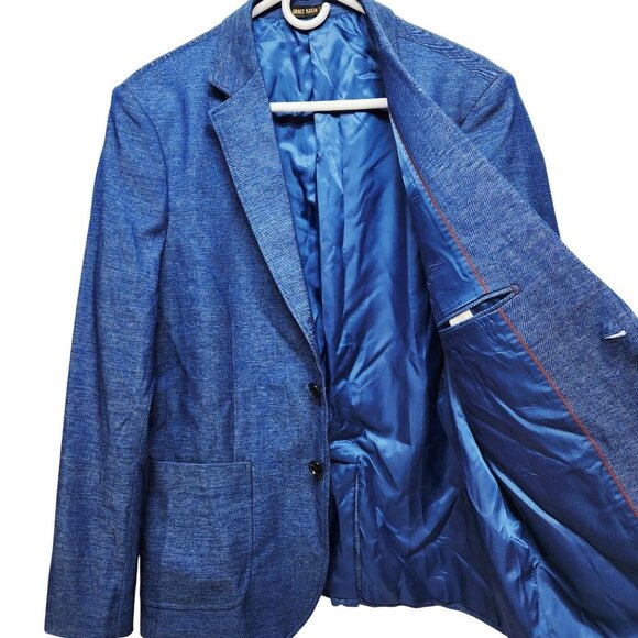 Grace Karin Mens Size Large Blue Blazer Jacket With Pockets & Lining New - Picture 3 of 9